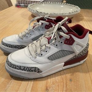 Jordan Kids Sneakers White and Maroon